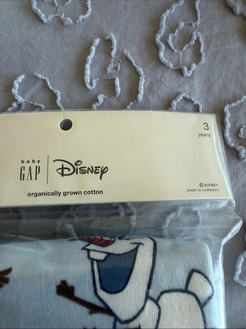 NWT Baby Gap x Disney Frozen Olaf Pajama Set 100% Organic Cotton Blue 3T / 3Y
